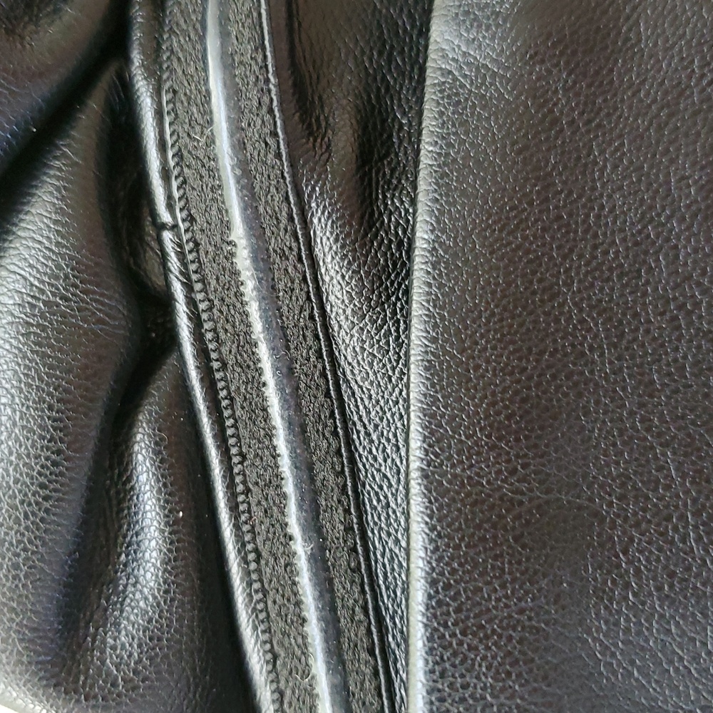 Faux Leather Ruffled ROSETTE Strapless Top - Picture 6 of 8